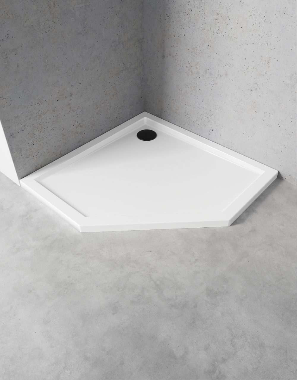 Receveurs de douche pentagonaux