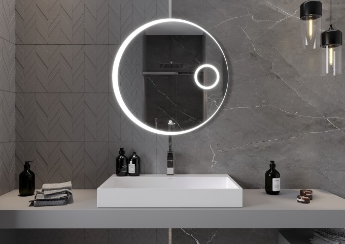 Miroirs de salle de bain agrandissants avec LED