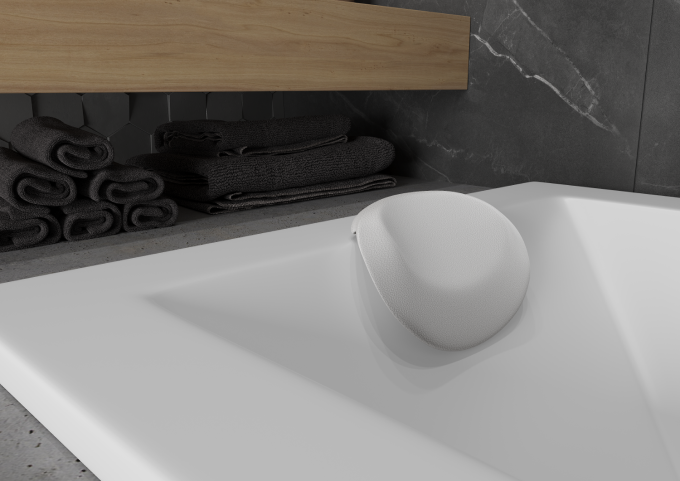 Appuie-têtes pour baignoires blancs