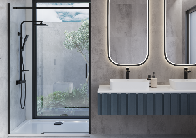 Systèmes de douche apparente avec porte-savon