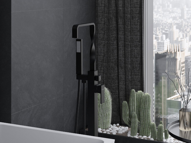 Carreaux de sol noirs