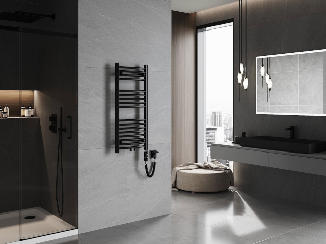 Radiateur mural électrique dans la disposition de la salle de bain