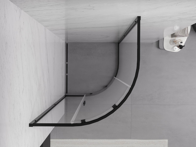 Forme semi-circulaire de la douche