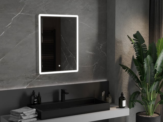 Miroir rétroéclairé dans la salle de bain
