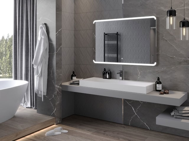 Miroir mural avec éclairage