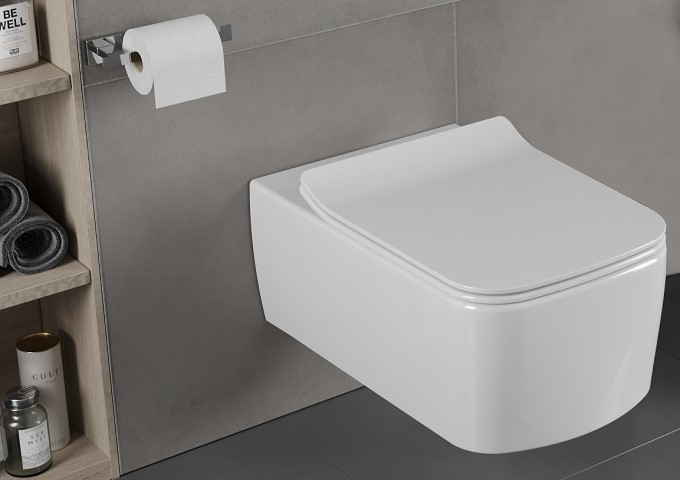 Weltbecher wc hänkend wäiss