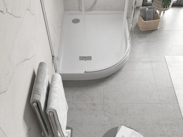 Carreaux de grès 60x60 dans la salle de bain