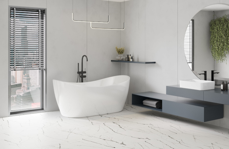 Grès émaillé Mexen dans l'aménagement de la salle de bain