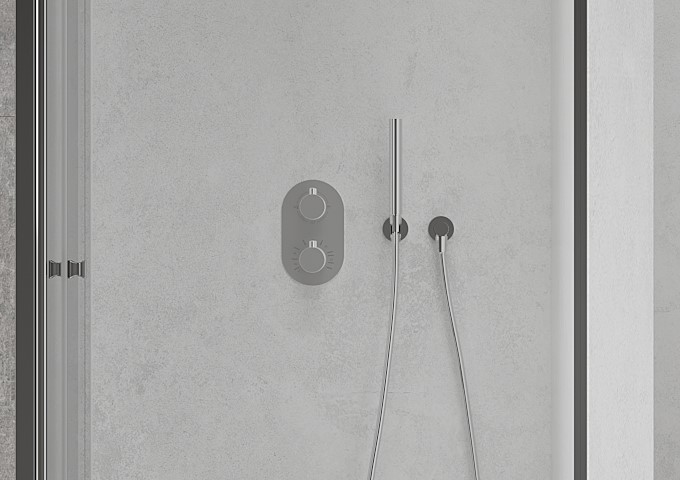 Ensembles de douche muraux chrome