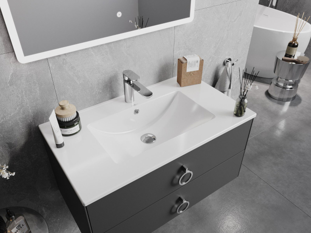 Meuble salle de bain avec lavabo 90 cm