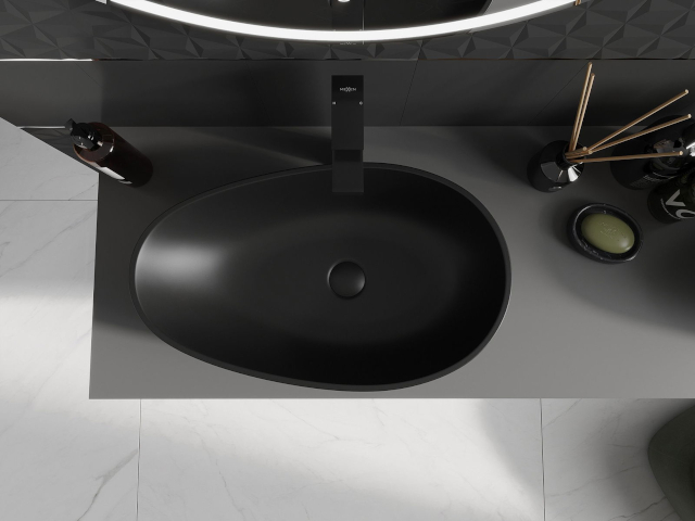 Armoire à hauteur dans la salle de bain