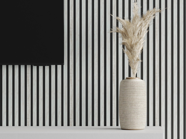 gray panels in a room