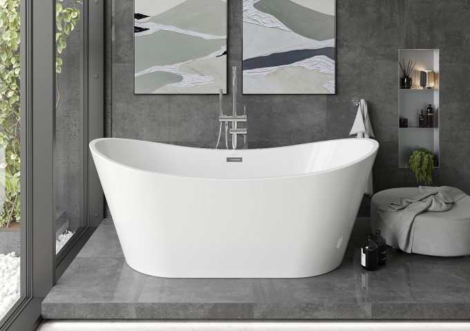 Baignoires indépendantes blanches