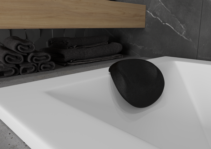 Black Bathtub Headrests