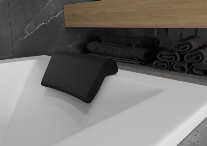 Black Bathtub Headrests