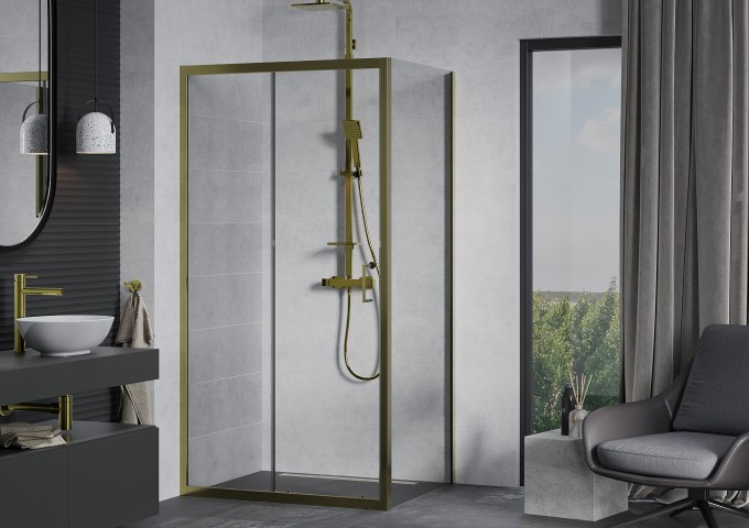 Panneaux de douche noirs