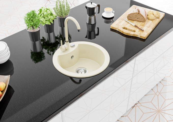 Éviers en granit une seule cuve