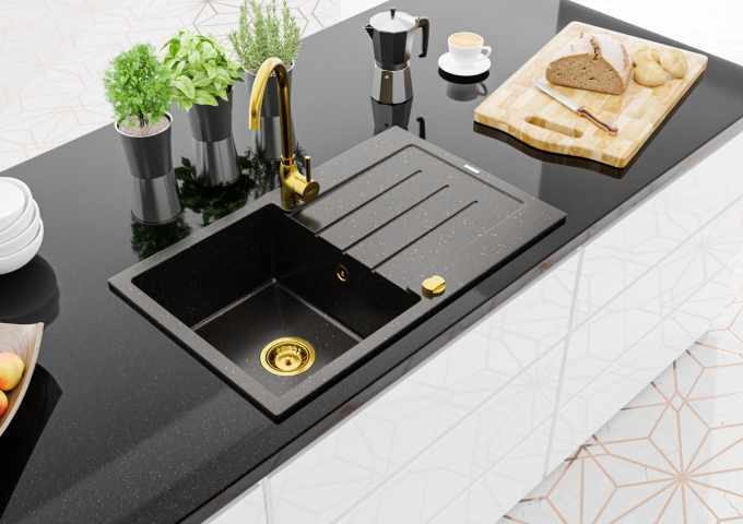 Éviers en granit une seule cuve