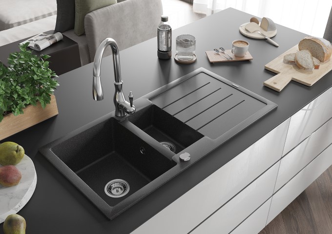 Kitchen faucet with pull-out spout