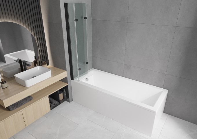 Paravents de baignoire profil noir