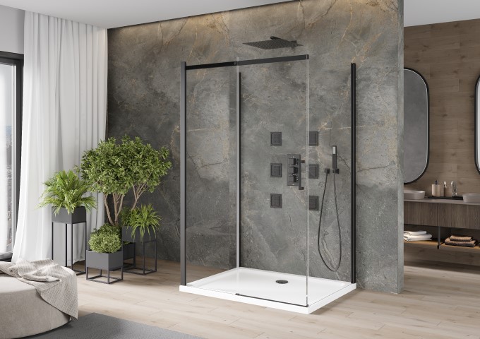 Cabines de douche murales avec bac 90x90