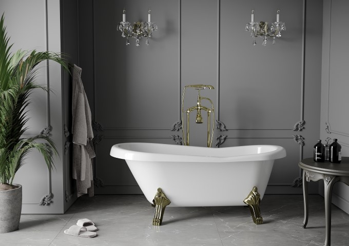 baignoire autoportante sur pieds