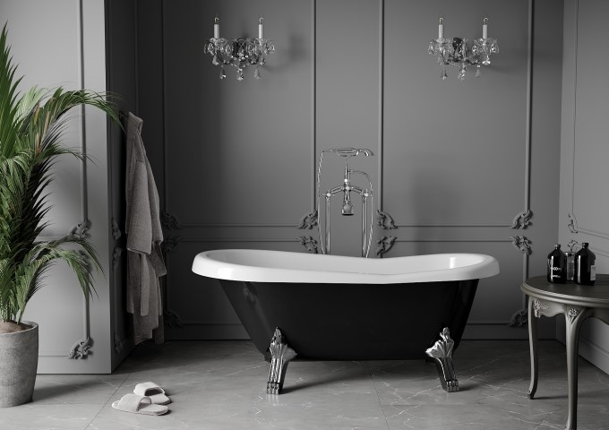 Badewannen-Duscharmaturen Chrom