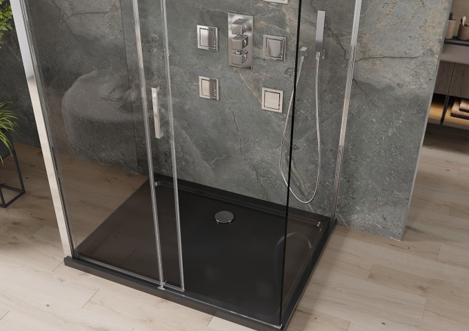 Cabines de douche murales 80x80 cm