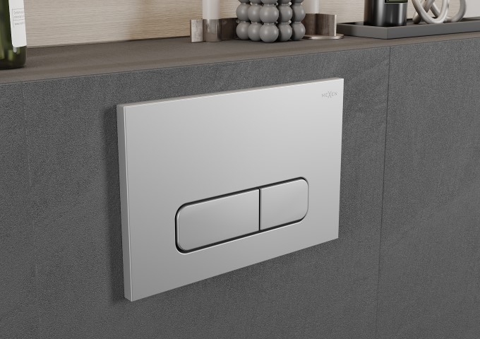 Flush buttons matte chrome