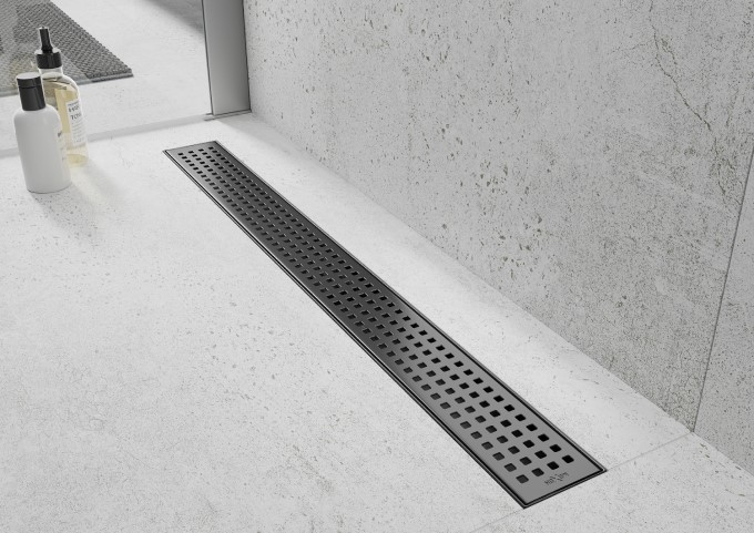 black linear drains