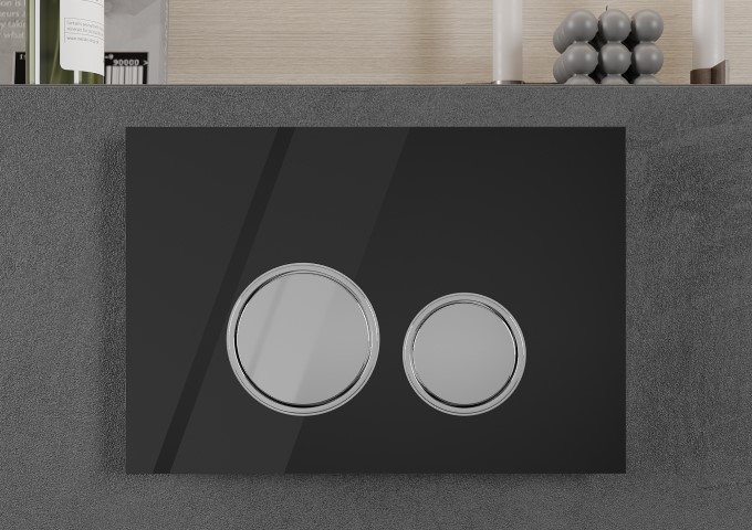 Black Flush Buttons