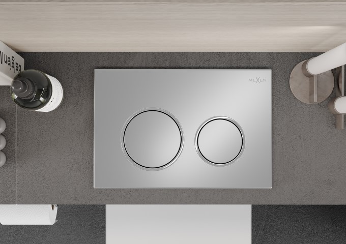 Flush buttons matte chrome