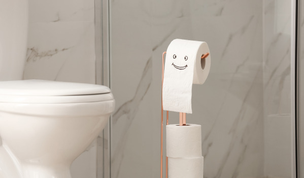 Sans perçage - support papier toilette non invasif