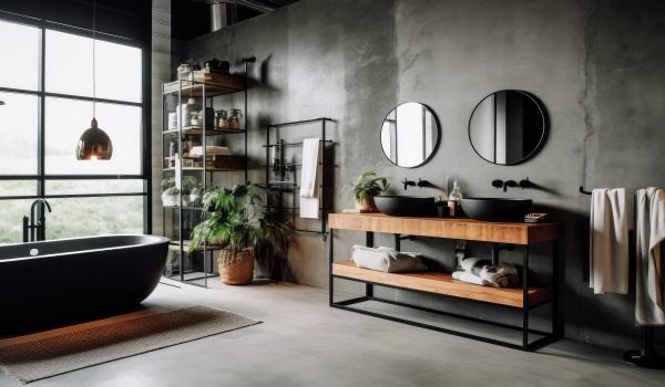 Salle de bain moderne en style loft — comment l'aménager ?