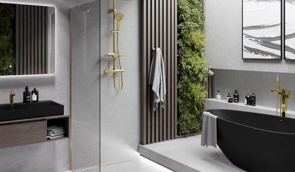 Jardin vertical dans la salle de bain – mur végétal