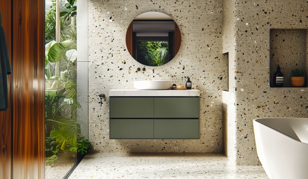 Terrazzo dans la salle de bain - comment aménager un intérieur à la fois tendance et intemporel ?
