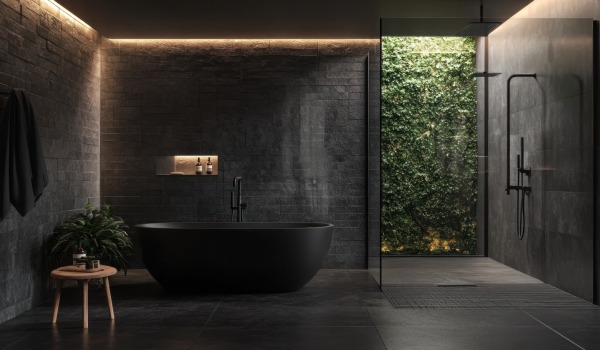 Salle de bain sombre moderne - comment créer un intérieur sans effet d'oppression ?