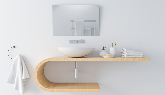 Où accrocher la serviette au lavabo?