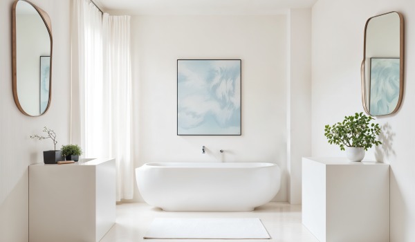 Salle de bain avec peu de carreaux – où utiliser des carreaux et comment les remplacer ? Inspirations et aménagements