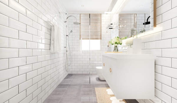 How to design a narrow bathroom?