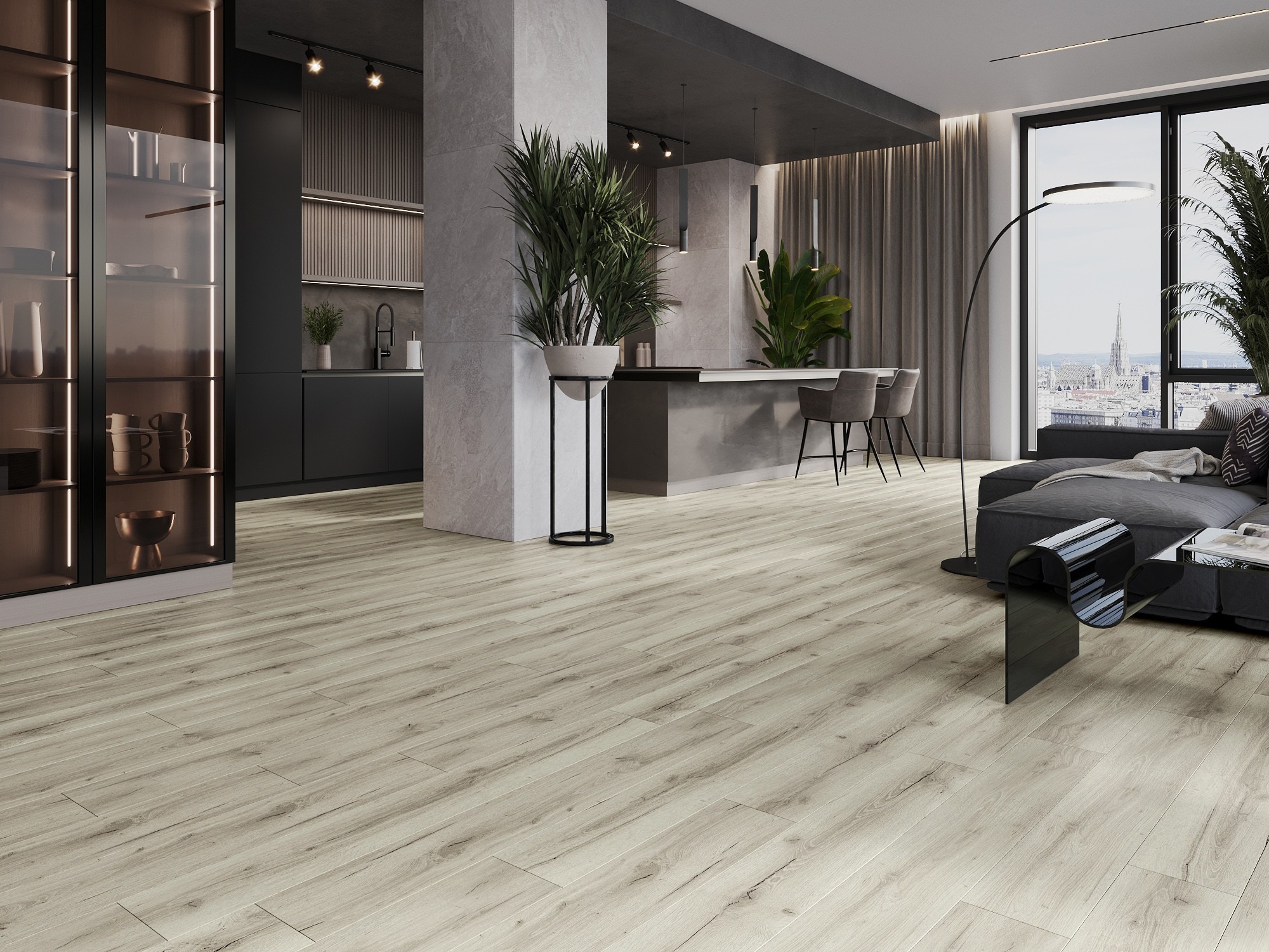 Luxuriéis Vinylpaneele an der Kichen an am Wunnzëmmer